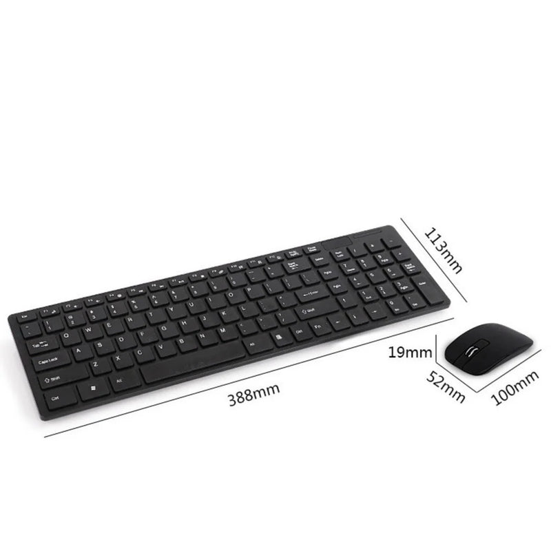 Kit teclado e mouse sem fio wireless