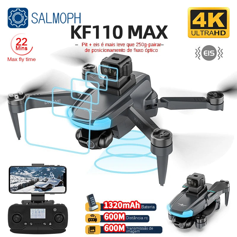 Drone 4K Professional KF110MAX com câmera HD
