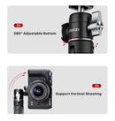 Ulanzi U-Vlog Lite Tripé Extensível Dual Cold Shoe Ball Head Volg Tripé para Sma