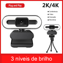 Webcam HD 4K com auto focus